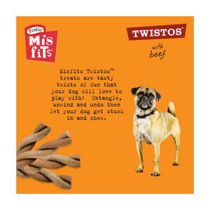 Misfits Twistos Dog Treats Chews with Beef 105g - gallery image 2