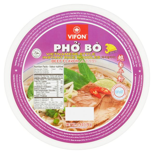 Vifon Phở Bò Vietnamese Style Instant Rice Noodles Beef Flavor 70g |  Sainsbury&#39;s