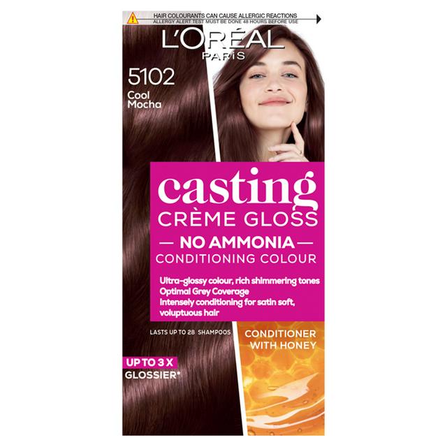 L'Oreal Paris Casting Creme Gloss Natural Permanent Hair Dye Cool Mocha Brown 5102