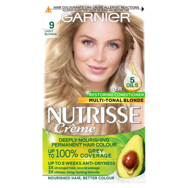 Garnier Nutrisse Permanent Hair Dye Light Blonde 9 Sainsbury S