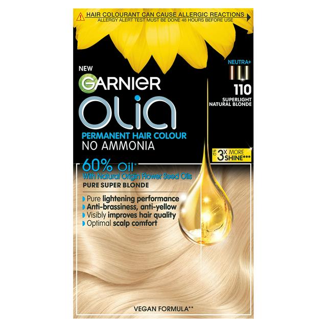 Garnier Olia Permanent No Ammonia Hair Dye Super Light Blonde 110 |  Sainsbury's