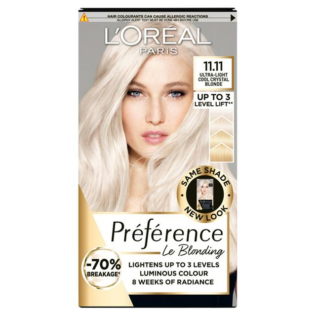 L'Oreal Paris Preference Permanent Hair Dye Venice Ultra-Light Cool Crystal  Blonde  | Sainsbury's