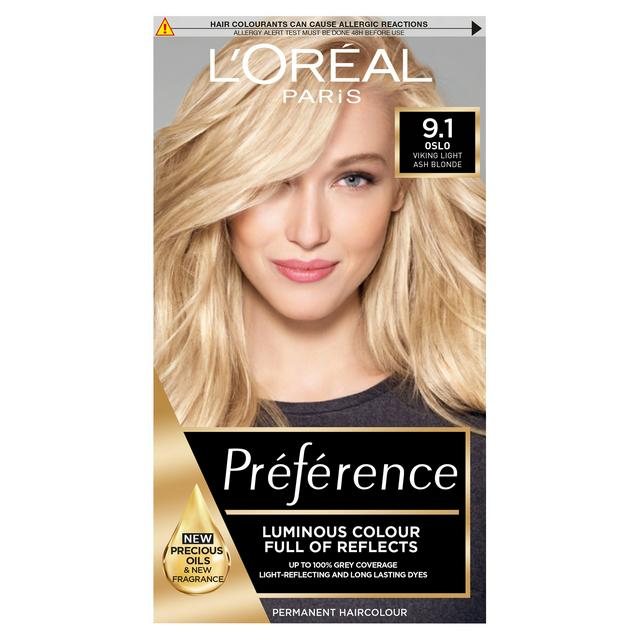 L'Oreal Paris Preference Permanent Hair Dye Oslo Viking light Ash Blonde   | Sainsbury's