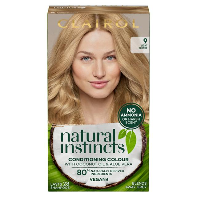 Clairol Natural Instincts Semi-Permanent Hair Dye Light Blonde 9 |  Sainsbury's