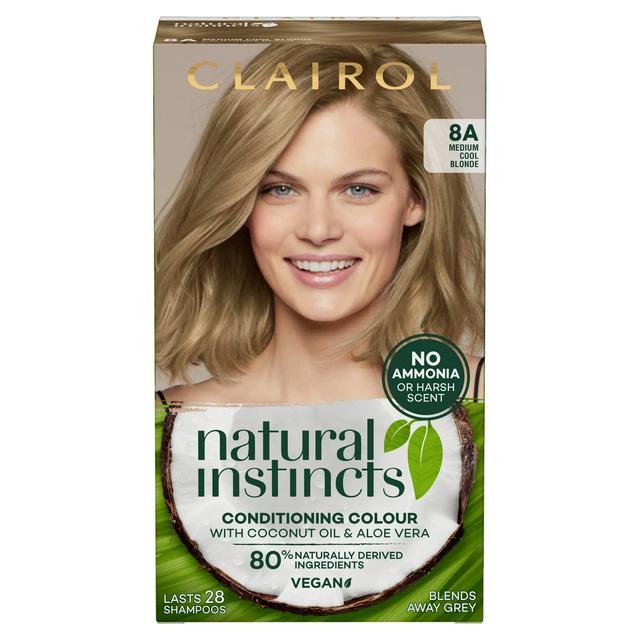 Clairol Natural Instincts Semi Permanent Hair Dye Medium Cool Blonde 8a Sainsbury S