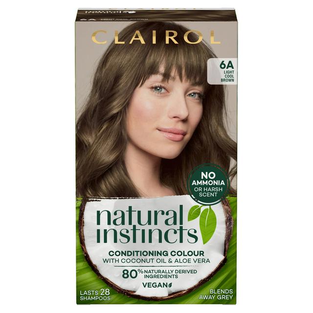 Clairol Natural Instincts Semi-Permanent Hair Dye Light Cool Brown 6A |  Sainsbury's