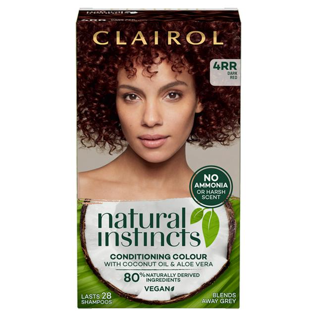 Clairol Natural Instincts Semi-Permanent Hair Dye Dark Red 4RR | Sainsbury's