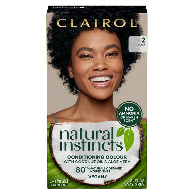 Clairol Natural Instincts Semi-Permanent Hair Dye Black 2 | Sainsbury's