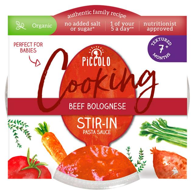 Piccolo Organic Cooking Stir-In Pasta Sauce Beef Bolognese 80g 7 Months+
