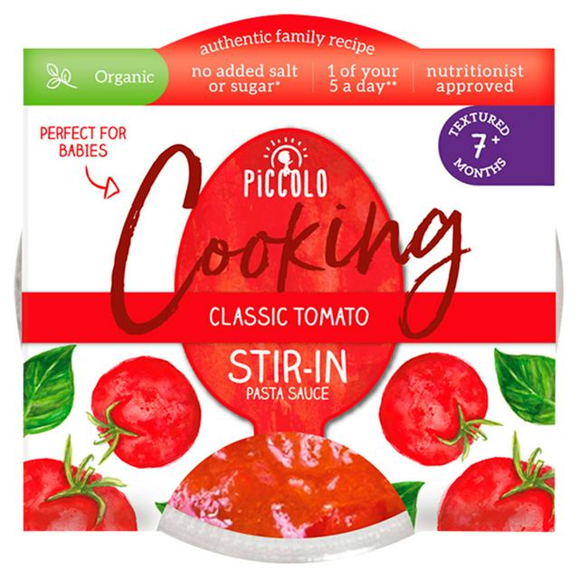 Piccolo Organic Cooking Stir-In Pasta Sauce Classic Tomato Textured 7+ Months 80g