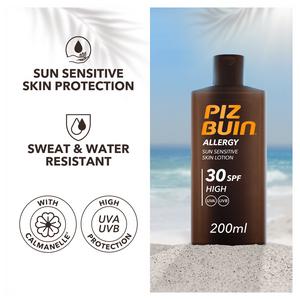 Piz Buin Allergy Sun Sensitive Skin Lotion SPF30 Moisturiser 200ml - gallery image 2