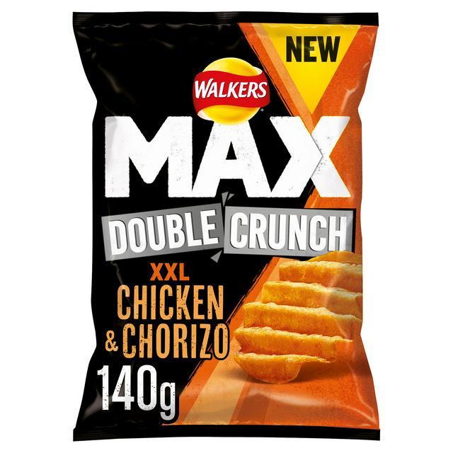 Walkers Max Double Crunch XXL Chicken & Chorizo Sharing Crisps 140g