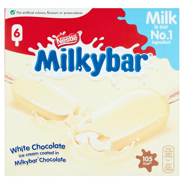 Milkybar White Chocolate Ice Cream 6x50ml