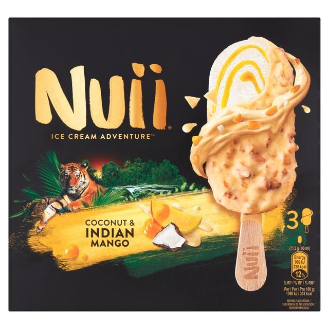 Nuii Ice Cream Aventure Coconut & Indian Mango 3x90ml