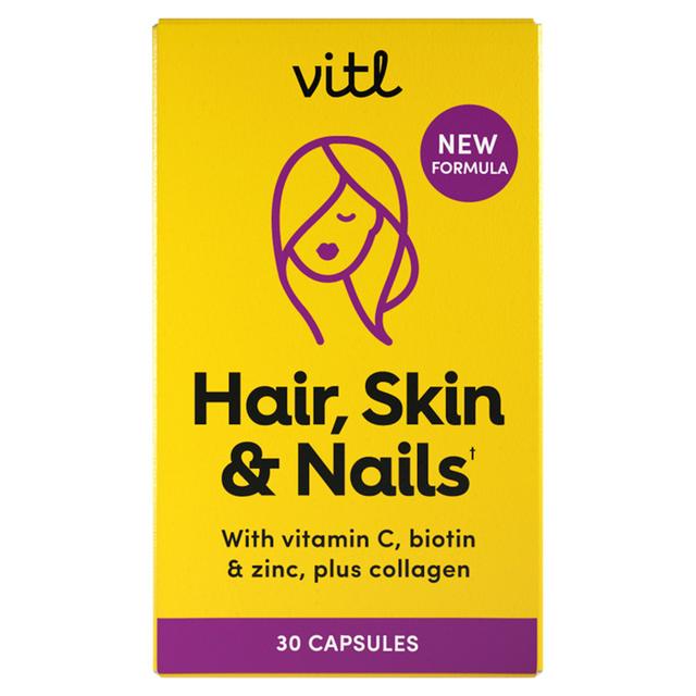Sainsburys Vitl Hair, Skin & Nails Capsules x30