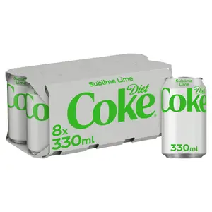 Diet Coke Sublime Lime 8 x 330ml 