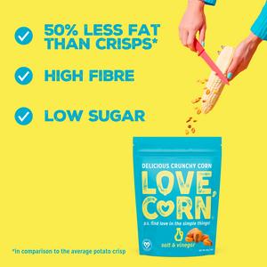 Love Corn Salt & Vinegar Crunchy Corn Snack 45g - gallery image 2