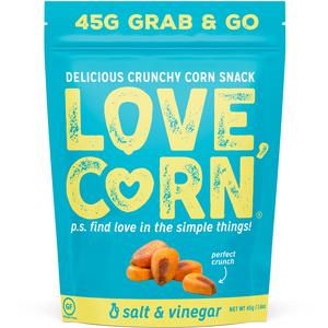 Love Corn Salt & Vinegar Crunchy Corn Snack 45g - gallery image 3
