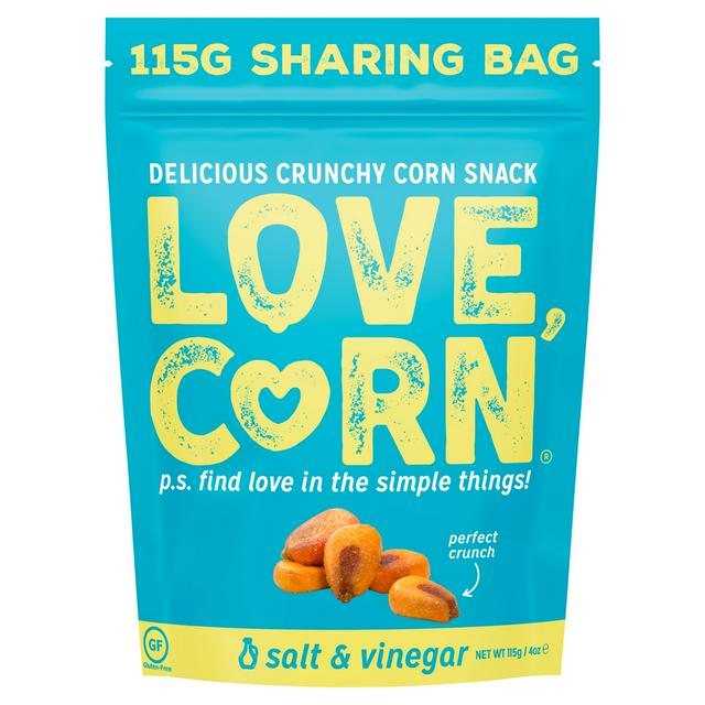 Love Corn Salt & Vinegar Crunchy Corn Snack 115g - gallery image 1