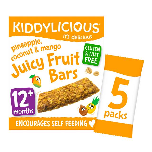 Kiddylicious Pineapple, Coconut & Mango Juicy Fruit Bars 5x20g