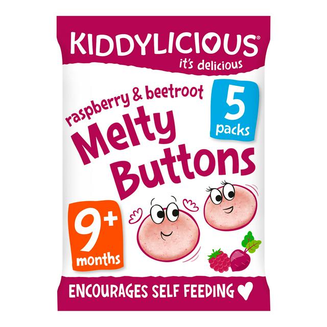 Kiddylicious Raspberry & Beetroot Melty Buttons 5x6g