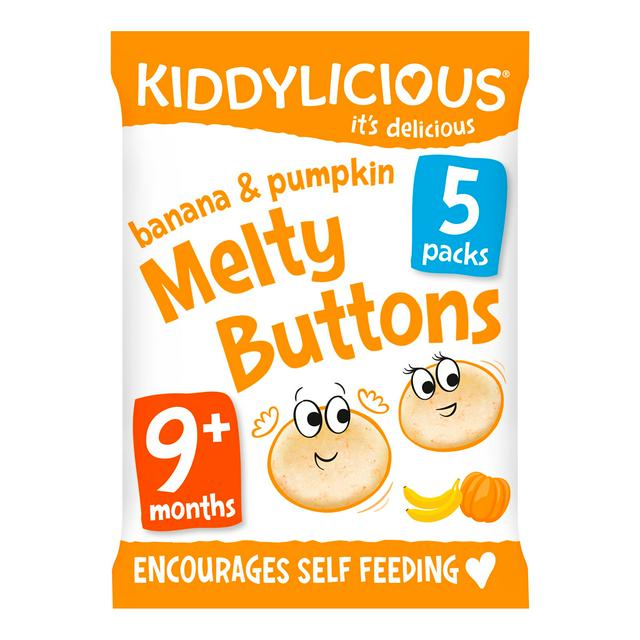 Kiddylicious Banana & Pumpkin Melty Buttons 5x6g