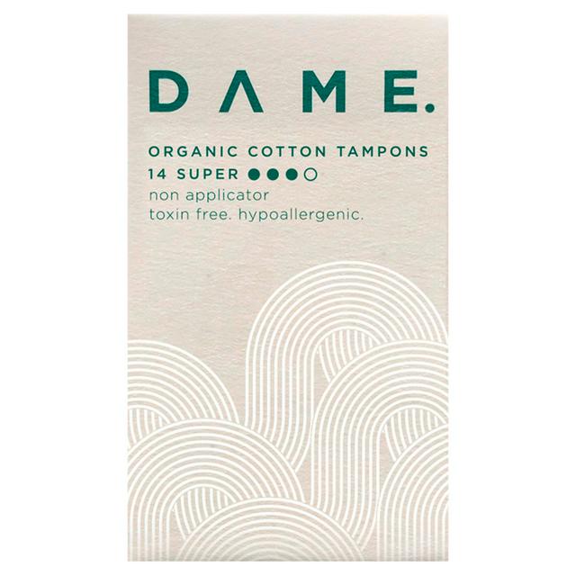 DAME Super Organic Cotton Tampons 14 Pack