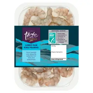 Sainsbury's Large Raw Peeled King Prawns ASC, Taste the Difference 165g