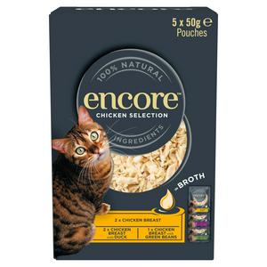 Encore Chicken Selection In Broth Natural Cat Food Pouches 5 x 50g - video