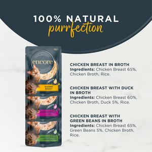 Encore Chicken Selection In Broth Natural Cat Food Pouches 5 x 50g - gallery image 2