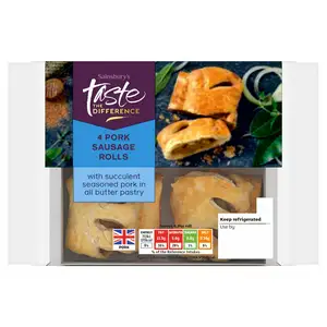 Sainsbury's Pork Sausage Rolls, Summer Edition, Taste the Difference x4 188g