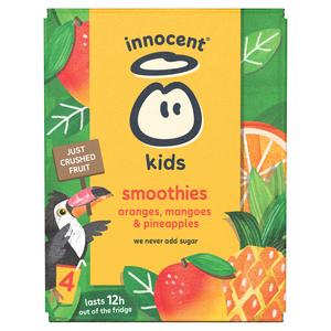 Innocent Kids Oranges, Mangoes & Pineapples Smoothies 4x150ml - gallery image 6