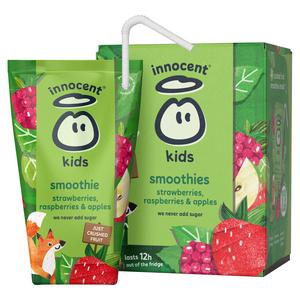 Innocent Kids Strawberries, Raspberries & Apples Smoothies 4 x 150ml - gallery image 2
