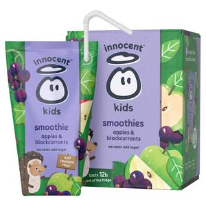 Innocent Kids Apples & Blackcurrants Smoothies 4 x 150ml - gallery image 2