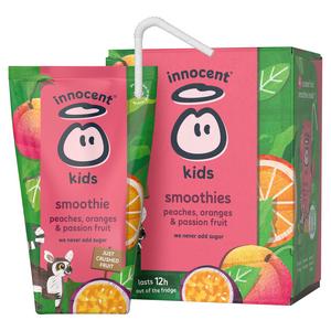 Innocent Kids Peaches, Passion Fruits & Oranges Smoothies 4 x 150ml - gallery image 2