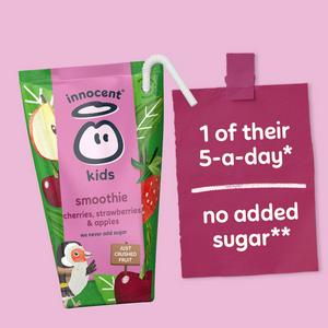 Innocent Kids Cherries, Strawberries & Apples Smoothies 4 x 150ml - gallery image 3