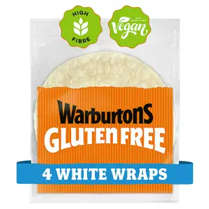 Warburtons Gluten Free White Wraps x4