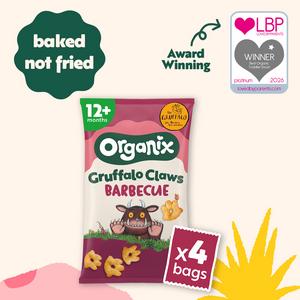 Organix 4 x 15g 12+ Months BBQ Gruffalo Claws Toddler Multipack Snacks - gallery image 3