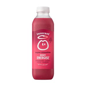 Innocent Berry Energise, Strawberry, Cherry, Apple & Guarana Super Smoothie with Vitamins 750ml - gallery image 4