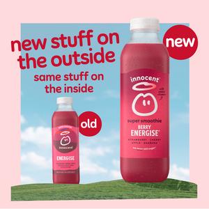 Innocent Berry Energise, Strawberry, Cherry, Apple & Guarana Super Smoothie with Vitamins 750ml - gallery image 5