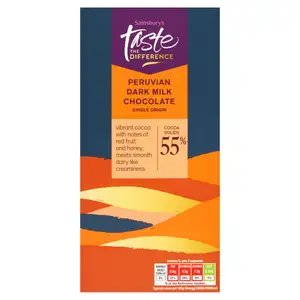 Sainsbury's Peruvian 55% Dark Milk Chocolate, Taste the Difference