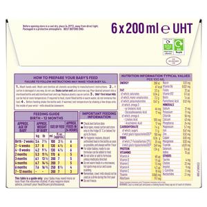 SMA First Infant Baby Milk from Birth 6 x 200ml - gallery image 2
