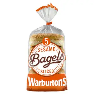 Warburtons Sliced Sesame Bagels x5