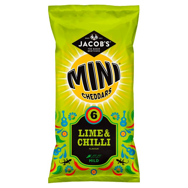 Jacob's Mini Cheddars Lime & Chilli Flavour x6 150g