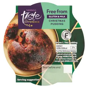 Sainsbury's Free From Christmas Pudding, Taste the Difference 100g