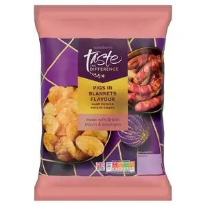 Sainsbury's Pigs in Blankets Crisps, Taste the Difference 150g