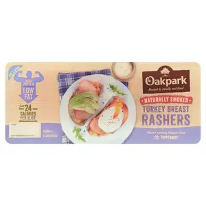 Oakpark Naturally Smoked Turkey Breast Rashers x6 150g