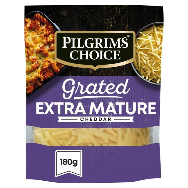 Pilgrims Choice Grated Extra Mature Cheddar 180g