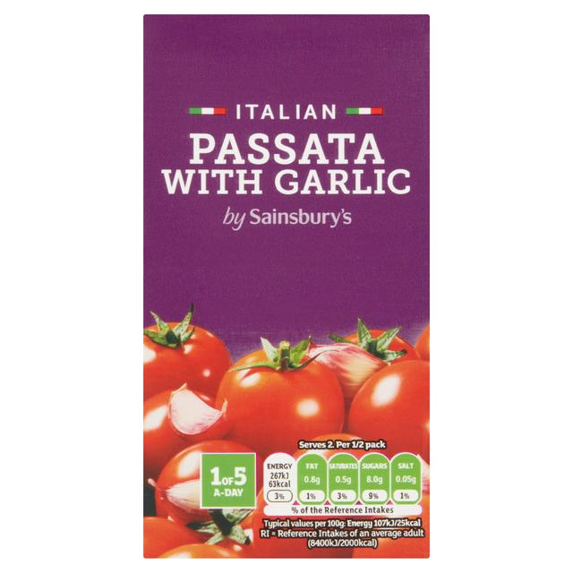 Sainsburys Italian Passata with Garlic 500g