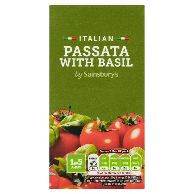 Sainsburys Italian Passata with Basil 500g